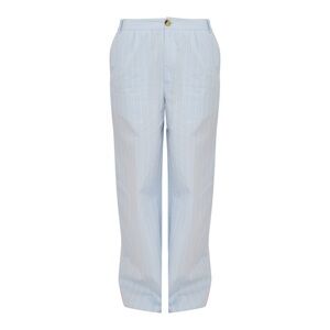 PrettyLittleThing Blue Poplin Pinstripe Tailored Wide-Leg Trousers – US 4 (NWT)